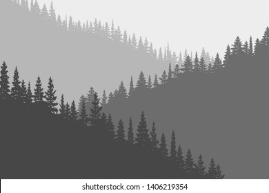 Forest Bw Stock Illustrations Images Vectors Shutterstock