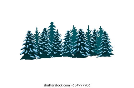 Coniferous forest icon. Nature element in cartoon style vector illustration isolated on white background. - Powered by Shutterstock - Get 15% off with code: PIKWIZARD15