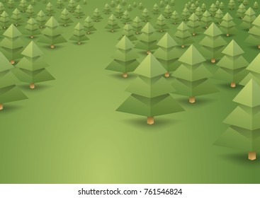 coniferous forest landscape. clean air, camping, logging, loggers. vector background for design