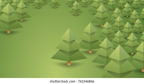 coniferous forest landscape. clean air, camping, logging, loggers. vector background for design