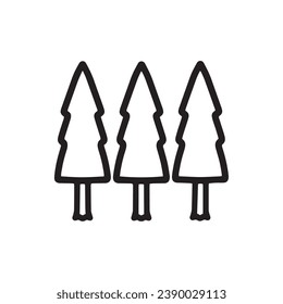 Coniferous Forest Trees Image Icons
