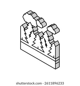 coniferous forests isometric icon vector. coniferous forests sign. isolated symbol illustration