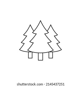 Coniferous icon line style icon, style isolated on white background