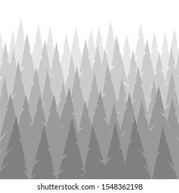 Coniferous pine forest illustration. Forest background. Pine Tree Forest Silhouette Isolated. Vector simple pine forest for your design. 