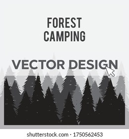 Coniferous pine forest vector illustration eps 10
