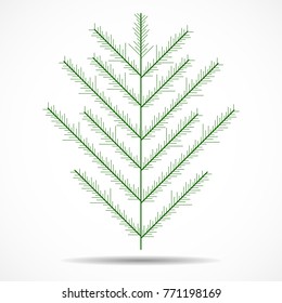 Coniferous tree, christmas tree. Vector illustration. Eps 10