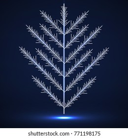 Coniferous tree, christmas tree. Vector illustration. Eps 10