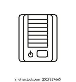 conitioner heater icon flat line symbol set.