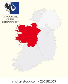 Connacht Map With Flag