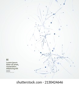 Connect abstract dots and lines. Data science atom technology. Graphic abstract pattern. Vector illustration