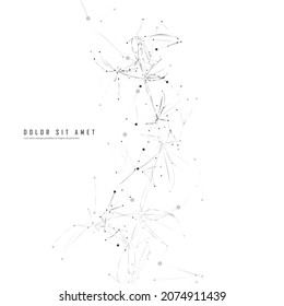 Connect abstract dots and lines. Vector network design. Technology design illustration. Graphic abstract pattern