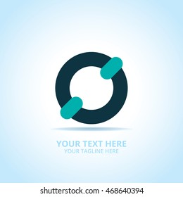 Connect abstract emblem, design concept, logo, logotype element for template.