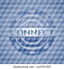 Connect blue hexagon badge.