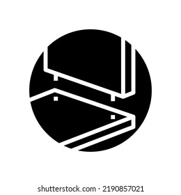 connect board assembly furniture glyph icon vector. connect board assembly furniture sign. isolated symbol illustration