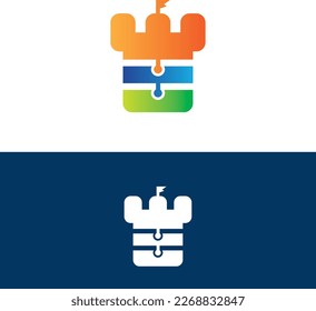 Connect Castle Modern Logo Vector