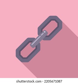 Connect chain icon flat vector. Web link. Internet button