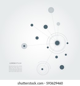 Connect circle background. Vector page template.