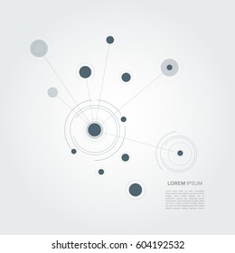 Connect circle background. Vector page template.