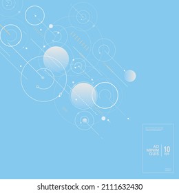 Connect circle and lines background. Vector technology template. Medical work cover illustration