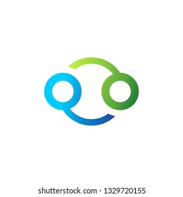 Connect Circle Yin Yang Logo Design Idea