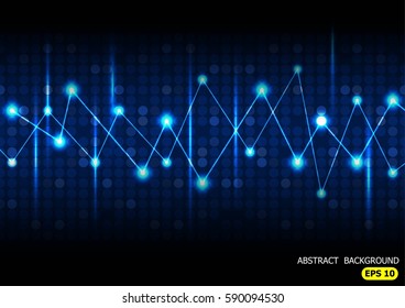 connect circuit with power line technology background, vector illustration.