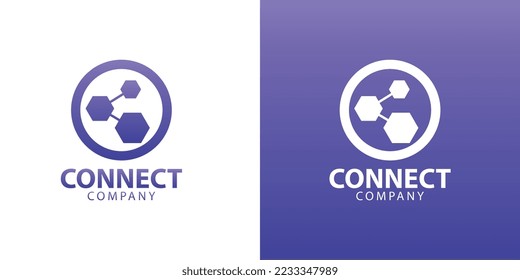 connect company logo template minimalist