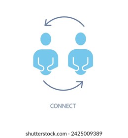 connect concept line icon. Simple element illustration. connect concept outline symbol design.