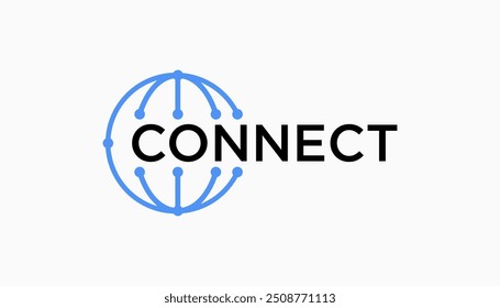 connect connections logo template vector illustration icon element