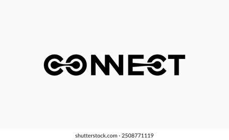 elemento ícone de ilustração do vetor do modelo de logotipo do connect connections