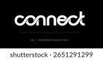 Connect Creative logo modern technology alphabet fonts. Abstract typography urban sport, techno, fashion, digital, future creative logo font. vector illustration
