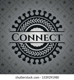 Connect dark emblem. Retro. Vector Illustration. Detailed.