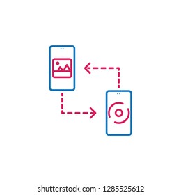 connect, data, mobile, share, sync, transfer icon. Element of mobile and smartphone icon for mobile concept and web apps. Detailed connect, data, mobile, share, sync, transfer icon