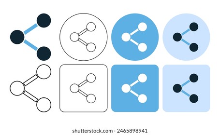 Connect, data sharing, link symbol, network share, share sign icon symbol ui and ux design, glyphs and stroke line icon