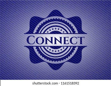 Connect denim background
