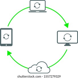 Connect devices icon. Vector illustration