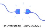 Connect disconnect in 3d style. 3d vector illustration. Futuristic digital network concept. Internet network. Line art. Vector illustration design