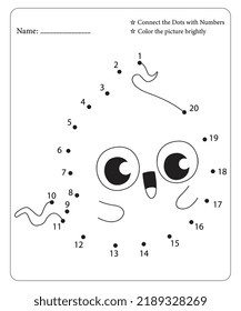 Connect Dot To Dot Hallloween Coloring Pages For Kids. Dot To Dots for Kids. Halloween Coloring Pages