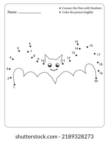 Connect Dot Dot Hallloween Coloring Pages Stock Vector (Royalty Free ...