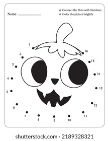 Connect Dot Dot Hallloween Coloring Pages Stock Vector (Royalty Free ...