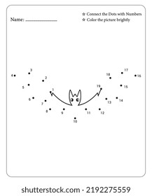 Connect Dot To Dot Hallloween Coloring Pages For Kids. Dot To Dots for Kids. Halloween Coloring Pages