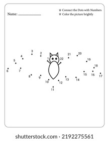 Connect Dot To Dot Hallloween Coloring Pages For Kids. Dot To Dots for Kids. Halloween Coloring Pages