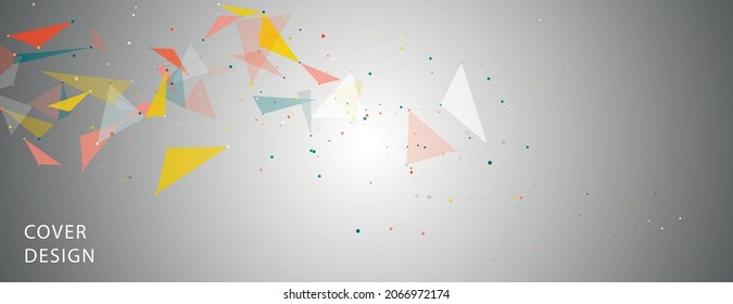 Connect dot and line background. Vector tech abstract technology. Node graphic pattern