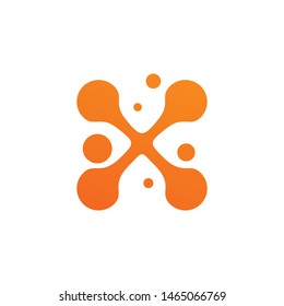 connect dot x logo design