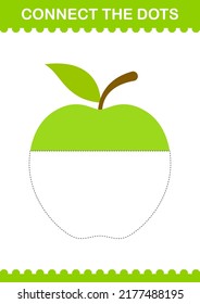 Connect The Dots Apple. Worksheet For Kids