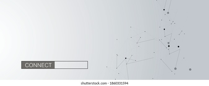 Connect dots background. Biology, science background. Technology concept. Low polygon design element