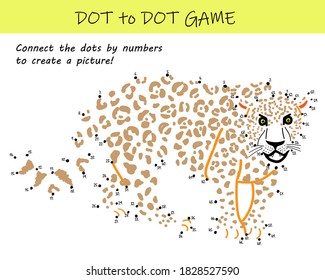 Connect the dots by numbers to reveal a cheetah in this dot-to-dot educational challenge for kids. Printable worksheet.