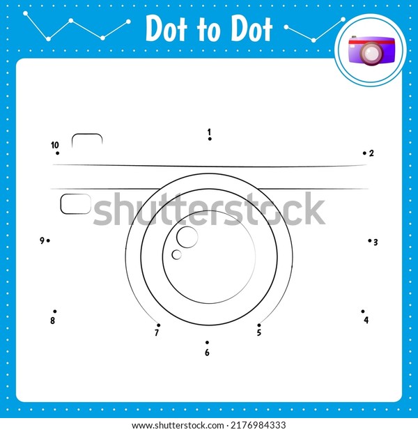 Connect Dots Camera Dot Dot Educational Stock Vector (Royalty Free ...