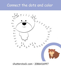 Connect dots for children education bear