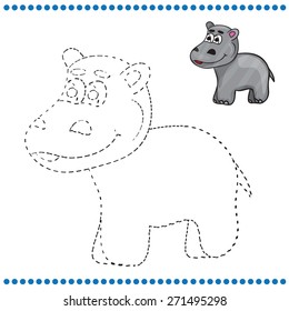 448 Dot to dot hippopotamus Images, Stock Photos & Vectors | Shutterstock