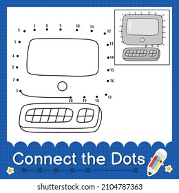 Connect the dots counting numbers 1 to 20 puzzle worksheet with computer